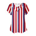 thumbnail image 3 of Camiseta de Manga Corta con Cuello en V, Camiseta Larga de Moda Y Ligera para Mujeres, 3 of 4