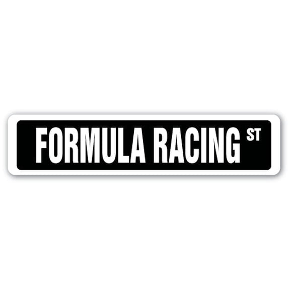 FORMULA RACING Aluminum Street Sign race racer competition track one | Indoor/Outdoor |  24" Wide