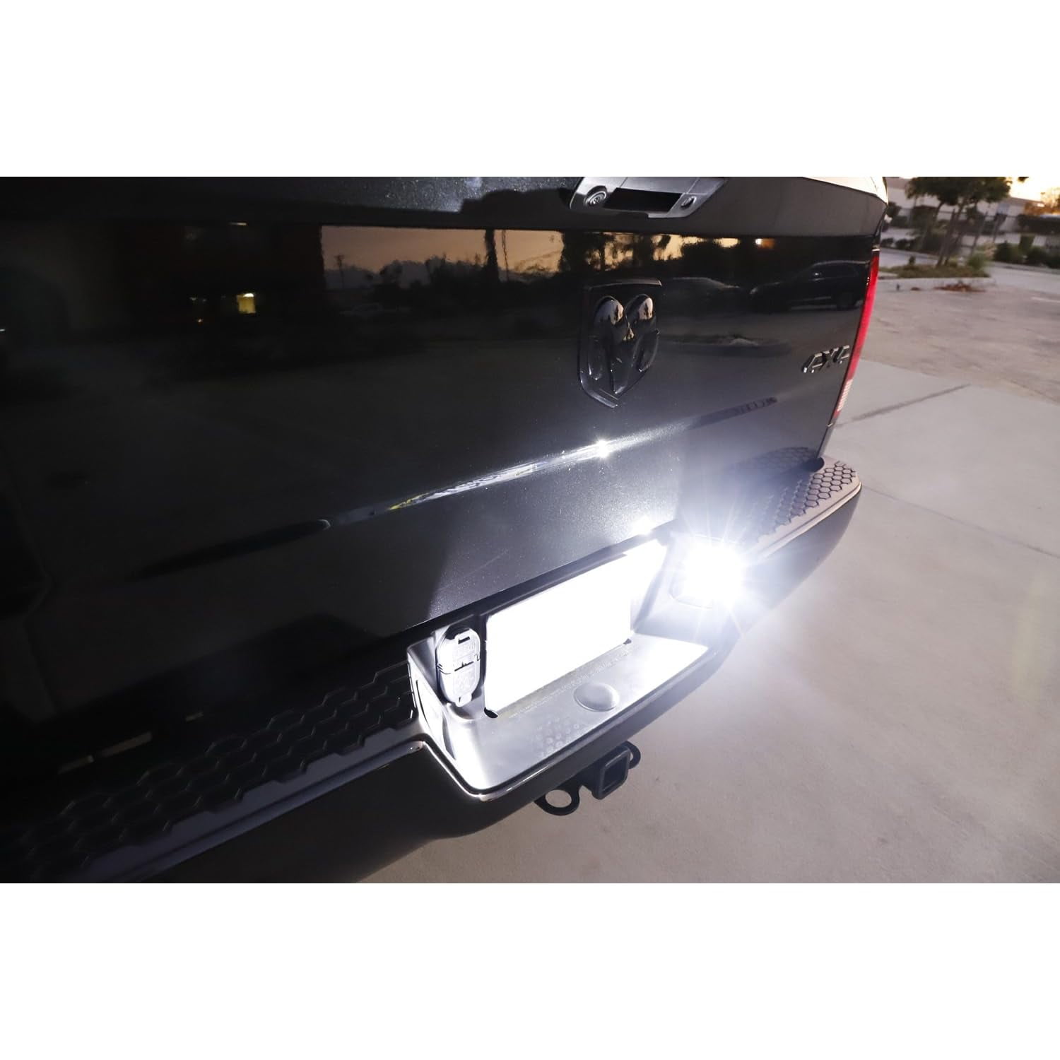Xenon White White OEM-Fit 3W Full License Plate Light Kit For 2003-18 Dodge RAM 1500 2500 3500, Powered by 18-SMD LED