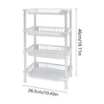 thumbnail image 2 of Four Layer Bathroom Storage Rack Multi Tier Organizer for Countertop Shower and Kitchen Shelves(White), 2 of 6