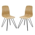 thumbnail image 1 of Modern Contemporary Urban Design Dining Kitchen Room Side Chair, Set of Two, Wood, Natural, 1 of 5