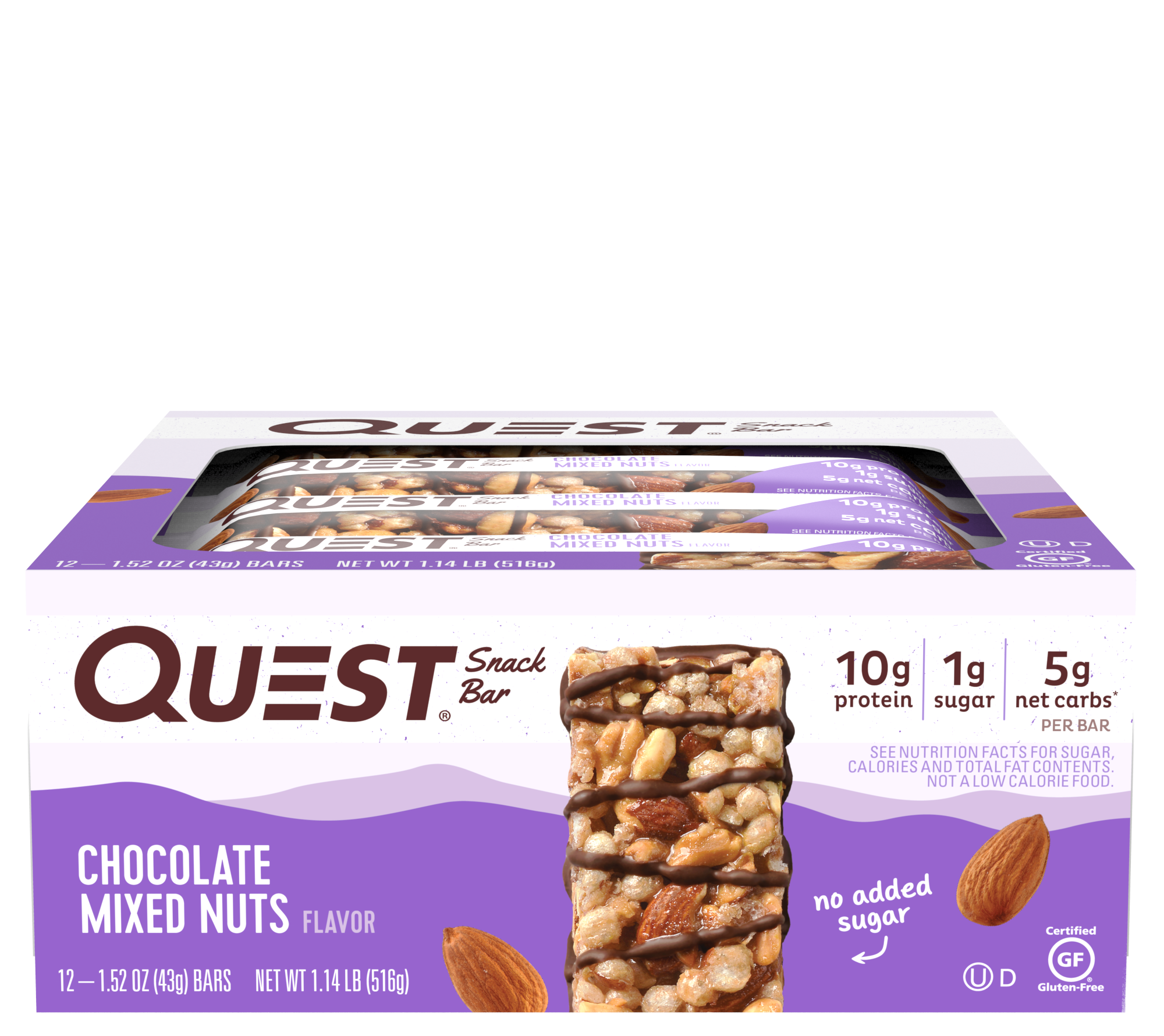 Quest Snack Bar Chocolate Mixed Nuts 12PK
