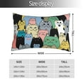 thumbnail image 2 of Salouo Different Cats Pattern Pillow Cases,1PC Pillow Covers with Envelope Closure Decorative Pillow Case for Bed Couch,Pillows Not Included-14"x20", 2 of 6