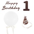 thumbnail image 1 of TAILTOSS 1Set Light Brown Birthday Party Decorations Balloons for Hallway Tree and Table Display, 1 of 8