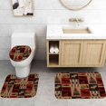 thumbnail image 5 of 4PCS Rustic Deer Shower Curtain Sets with Rugs, Waterproof Fabric Colorful Shower Curtain, Forest Woodland Wildlife Wild Animal Elk Moose Eagle Bird Country Cabin Lodge Hunting Bathroom Decor, 5 of 7