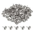 thumbnail image 1 of Unique Bargains 18x24mm Mini Brads Round Paper Fasteners for Art Crafting, Silver Tone 100pack, 1 of 5