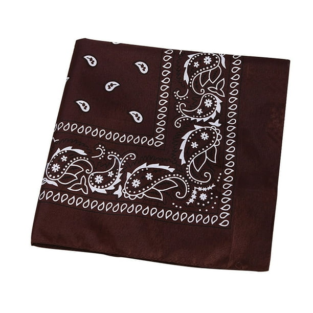 Moda Hip Hop Paisley Bandana Deportes Pañuelo cuadrado para hombres Estampado multicolor Pañuelo Punk Rock Accesorios para el cabello Sombreros Almacenamiento y organización del hogar café Bearachild HA5742-10