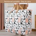 thumbnail image 5 of Cartoon Cow Printing Quilt Storage Bag - Large Capacity, Reinforced Handle, Breathable Fabric, Dustproof, Zipper Closure, Item Storage, Wear Resistant, Blanket Storage Bag, Household Supplies, 5 of 8