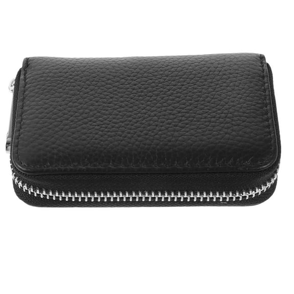Business Card Holder Zipper Card Holder Women's Man 11.50X7.50X2.50CM Black