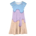 thumbnail image 3 of Girl Casual Dress , Easter Dresses Girls,Girls Summer Casual Dress With Ice Print Flowy Sleeveless Design For Play Party And Outdoor Activities, 3 of 5