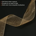thumbnail image 4 of Unique Bargains 4cm 50 Yard Sheer Organza Ribbon Chiffon Fabric Gift Wrapping, Khaki, 4 of 6