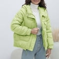 thumbnail image 2 of Lixiuxyad Puffer Jacket New Down Padded Jacket Women's Winter Padded Jacket Bright Pocket Padded Jacket Green, 2 of 6