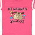 thumbnail image 4 of Inktastic My Mawmaw Loves Me with Sloth and Hearts Boys or Girls Baby Bodysuit, 4 of 5