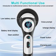 Electric Spin Scrubber for Cleaning Bathroom,Cordless Electric Shower Scrubber with Power LCD Display Voice Broadcast,9 Replaceable Heads Shower Cleaning Brush for Bathroom Bathtub Grout Kitchen