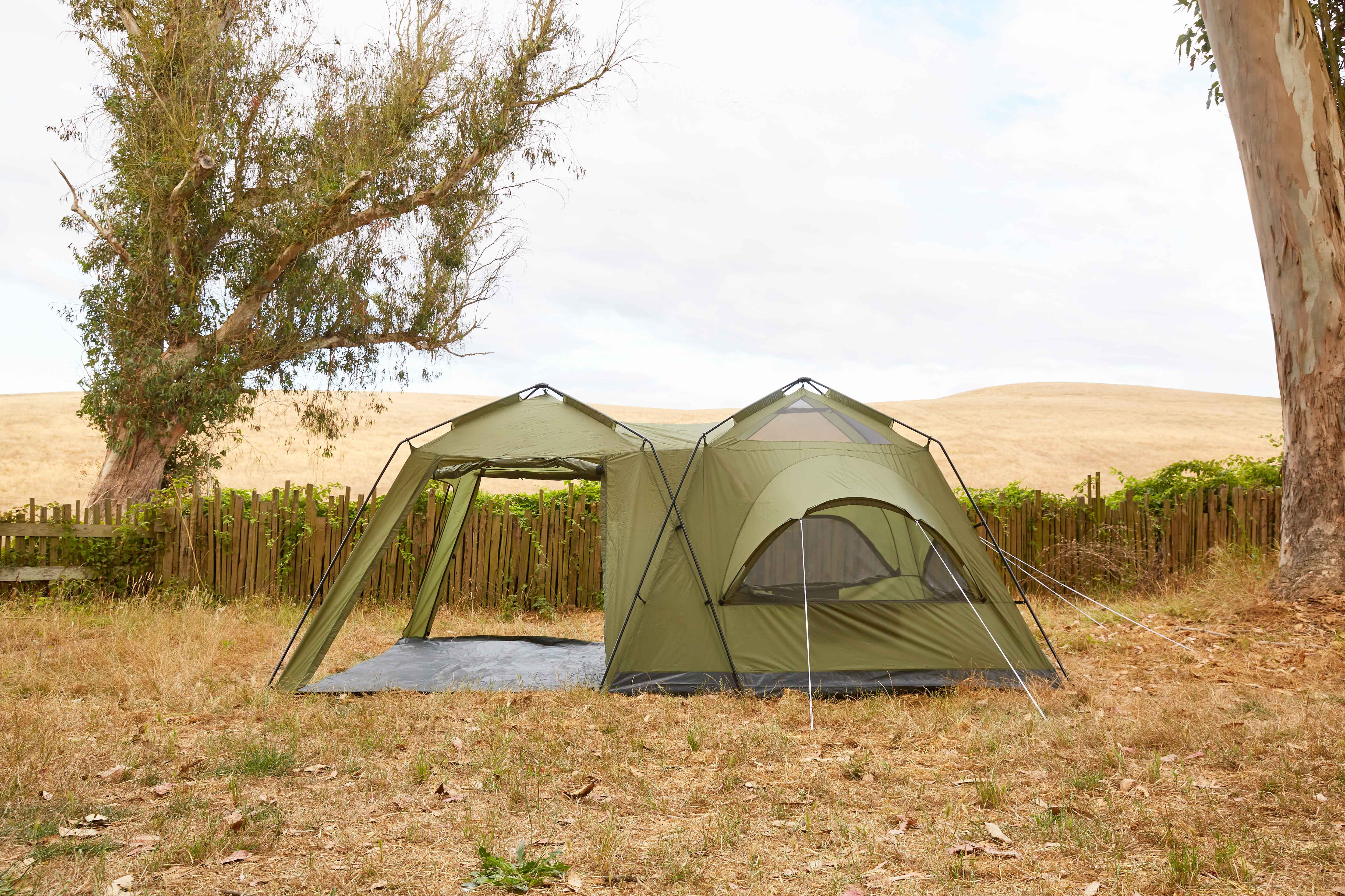 OMNICORE DESIGNS Cabin6Plus Six Person Cabin Tent with Canopy - 10' x 7' Tent / 10' x 7' Canopy Shelter
