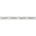 thumbnail image 2 of 925 Sterling Silver 4.75mm Figaro Chain Necklace Pendant Charm Pave, 2 of 9