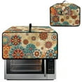thumbnail image 2 of Renewold Toaster Oven Dust Cover with Storage Pockets Stain-Resistant Dust Protection Rectangular Microwave Oven Small Appliance Cover Case, 22.5 x 18.5 x 13 Inches, Boho Mandala Flower Vintage, 2 of 7