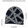 thumbnail image 2 of Sombreros de invierno de punto, a rayas, rizados, sin bordes, para el frío, cálidos para exteriores, de lana gruesa, para mujer, 2 of 2