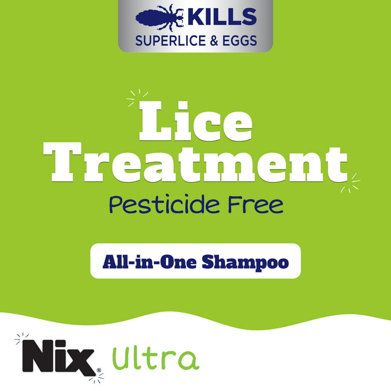 Nix Ultra Superlice Treatment, All-in-One Shampoo, 4 fl oz & Lice Removal  Comb