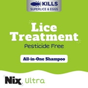 Nix Ultra Superlice Treatment, All-in-One Shampoo, 4 fl oz & Lice Removal Comb