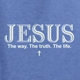 thumbnail image 5 of Wild Bobby Jesus the Way. The Truth. The Life Inspirational/Christian Unisex Crewneck Graphic Sweatshirt, Vintage Heather Blue, X-Large, 5 of 5