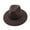 Coffee, variant on Eoperou British Style Jazz Cap Breathable Wearproof Pure Color Fedora Hat for Daily Wear