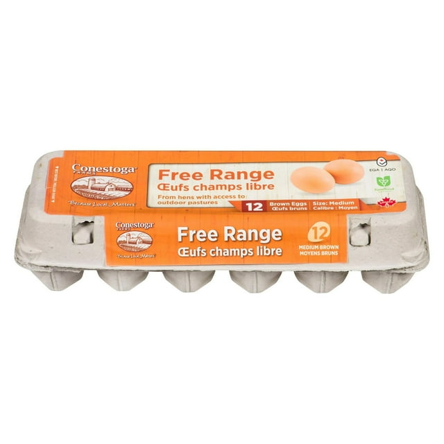Conestoga Farms Free Range Medium Brown 12 Eggs