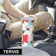 thumbnail image 6 of Pioneer Flower Floral Print Pattern 20oz Skinny Tumbler with Straw & Lid, Double Wall Vacuum Insulated Cup, Leak-Proof, Cup Holder Friendly, Hot 6H Cold 12H, 6 of 6