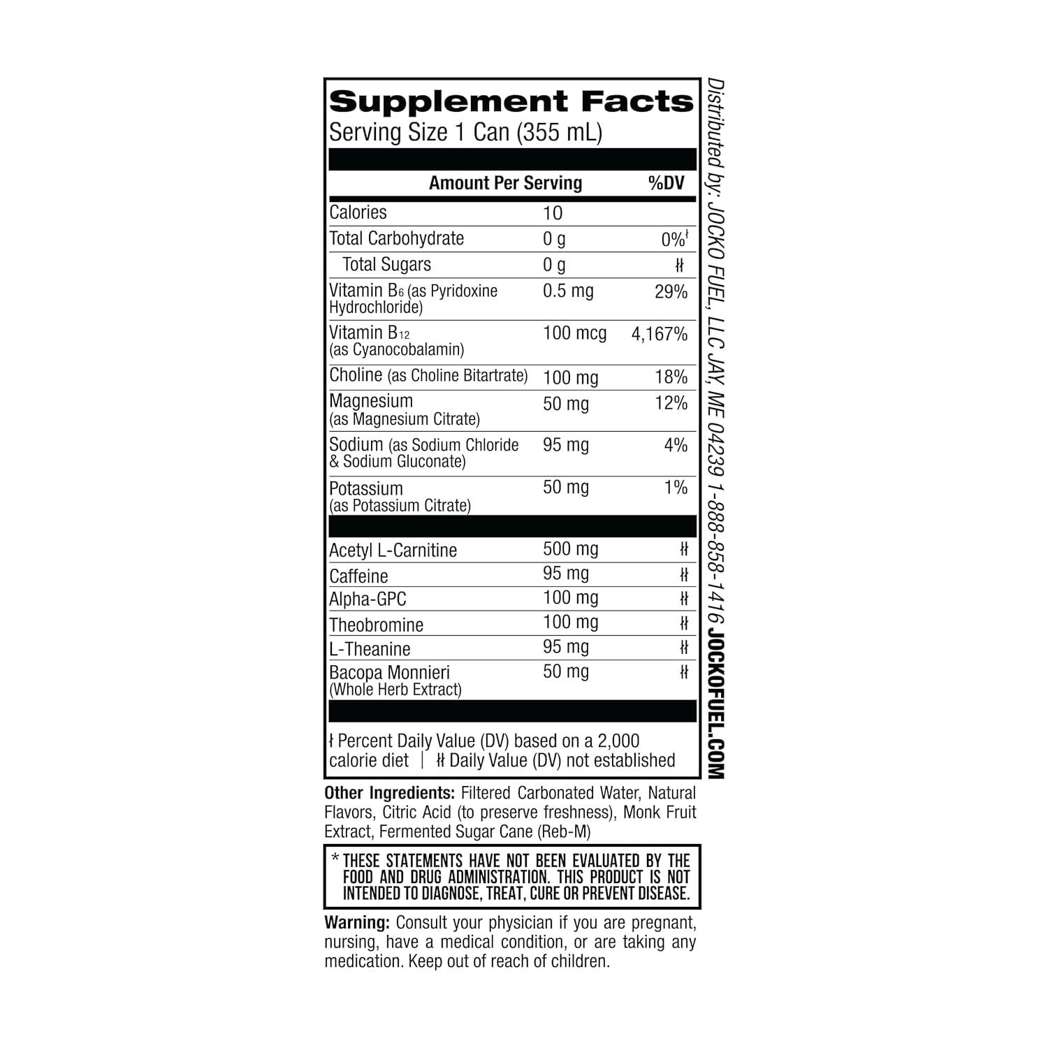 Jocko GO Energy Drink - KETO, Vitamin B12, Vitamin B6, Electrolytes - 12 Pack (Cherry Vanilla)