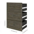 thumbnail image 3 of Bestar 40170-000035 Versatile 3 Drawer Set for 25 in. Shelving Unit&#44; Walnut Gray, 3 of 7