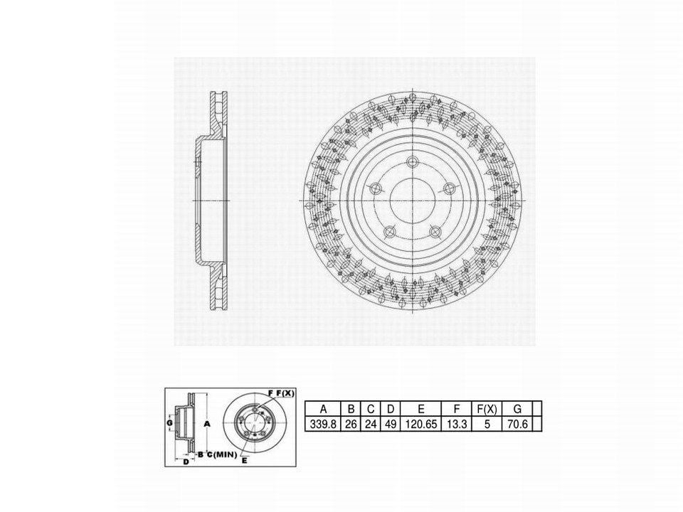 Winstop Brake Rotor, Rear WS251873, Chevrolet Corvette 2013-2006