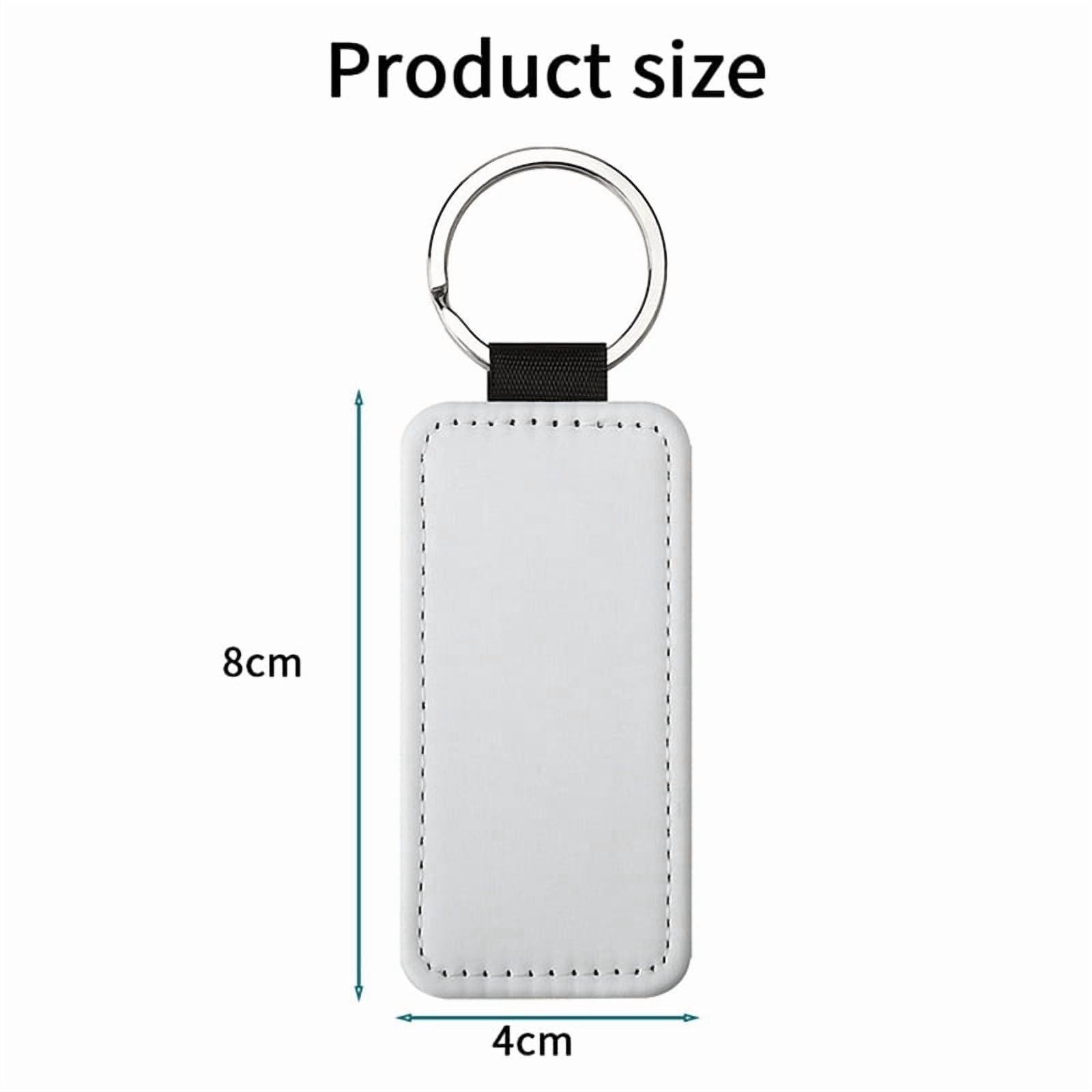 40Pack Sublimation Blanks Keychain Glitter PU Leather Keychain Heat Transfer Keyring Sublimation Keychains Blank Black