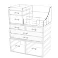 thumbnail image 1 of Cq Organizador De Maquillaje Acrílico Organizadores De Baño Y Almacenamiento con 8 Cajones para Tocador Cuidado De La Piel Escritorio Encimera Vitrina Cosmética Transparente Para Lápiz Labial Lociones Cq acrylic NA, 1 of 1