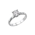 thumbnail image 2 of 1/2 CT Diamond Engagement Ring in 14K White Gold (I-J color,I1-SI2 clarity) Solitaire Cathedral Round, 2 of 4
