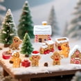thumbnail image 4 of Christmas Gingerbread Miniature Scene Decor Set - 10 Pcs Festive Tabletop Ornaments for Holiday Parties, 4 of 7