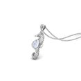 thumbnail image 2 of 10X7 mm Pear Moonstone 925 Sterling Silver Seahorse Fish Women Valentines Day Gifts Necklace, 2 of 4