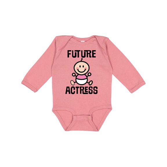 Inktastic Future Actress Girls Acting Theater Girls Long Sleeve Baby Bodysuit
