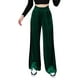 thumbnail image 1 of Txlixc Pantalones de terciopelo de piernas anchas para mujeres, pantalones elásticos casuales de cintura alta y ancha Txlixc  moda, 1 of 5