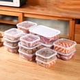 thumbnail image 4 of Organizador de refrigerador apilable de plástico transparente para almacenar alimentos, apto para despensa, congelador, refrigerador, gabinete, encimera de cocina, almacenamiento de verduras, 4 of 8