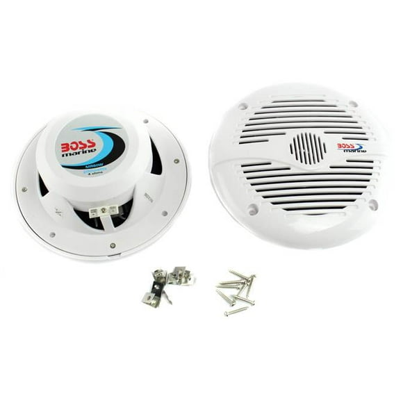 Boss Audio MR60W 6.5" 2 Way Marine Water Resisting Speakers, White, Pair