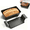 Black, variant on Meatloaf Pan with Drain Tray – 9x5 Inch Nonstick, Fat-Draining, Rose Gold (1 Pack)