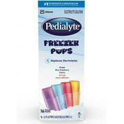 Pedialyte Freezer Pops Assorted Flavors, Electrolyte Supplements., 2.1 oz , 16 Count