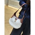 thumbnail image 1 of Bolso de lona nuevo 2024 para las axilas con bandolera de piel de vaca original italiana, bolso sencillo y de alta calidad, 1 of 4