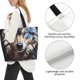 thumbnail image 3 of Easygdp Vintage Blue Floral Wolf Bolsas Tote para Mujer, Bolsos de Hombro para Viaje, Bolsos de Mano de Gran Capacidad para Compras y Trabajo, 3 of 8