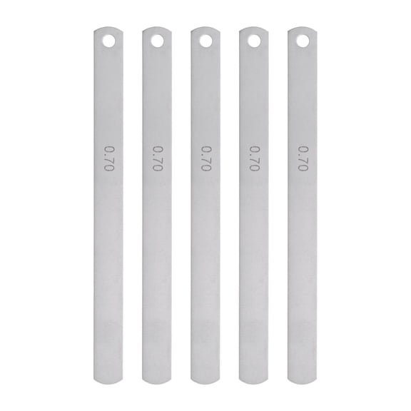 5 Packs Mn Steel Feeler Gauge 0.7mm Thickness 150mm Length Metric Filler Thickness Gage Gap Measuring Tool