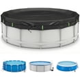 thumbnail image 1 of 2026 Upgrade Round Pool Cover for Above Ground Pools-with Reflective Strip and Weight-Bearing Rings, Windproof & Tear Resistant, Cold/UV Resistant Leaf Protector (548CM), 1 of 6