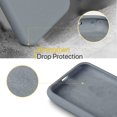 thumbnail image 3 of IBAOLEA Liquid Silicone Case Compatible with iPhone 11 Pro Max 6.5 inch(2019), Gel Rubber Full Body Protection Shockproof Cover Case Drop Protection Case ( ) Dark Gray, 3 of 6