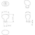 thumbnail image 3 of Jeffrey Alexander 3990 Bordeaux 1-3/16" Classic Egg Oval Cabinet Knob / Drawer Knob -, 3 of 7