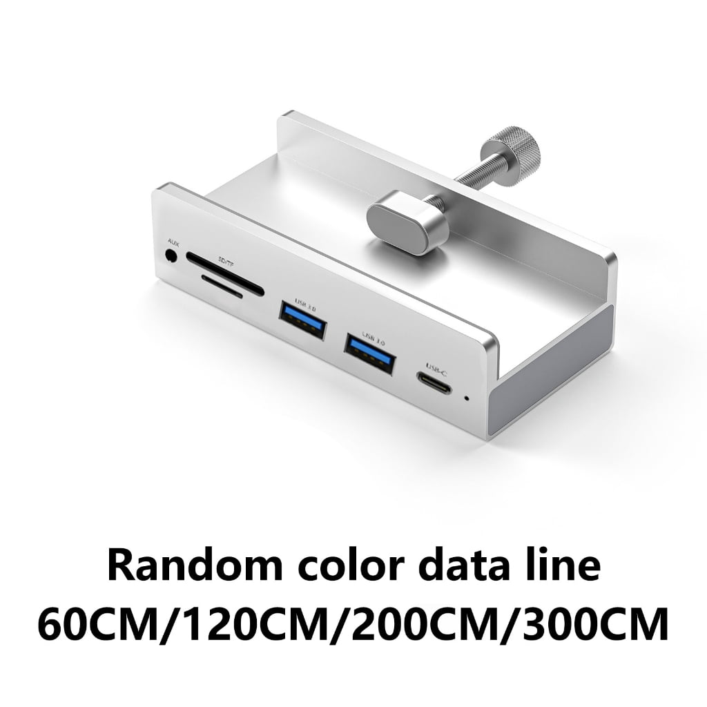 6 in 1 USB3.0 Adapter USB Clip On Docking Station USB3.0 Adapter Multiport Splitter 5Gbps High Speed Adapter For PC Laptop