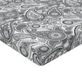 thumbnail image 2 of Ambesonne Paisley Fitted Sheet 2 Pcs Set, Digital Persian Leaf, King, Grey and White, 2 of 3